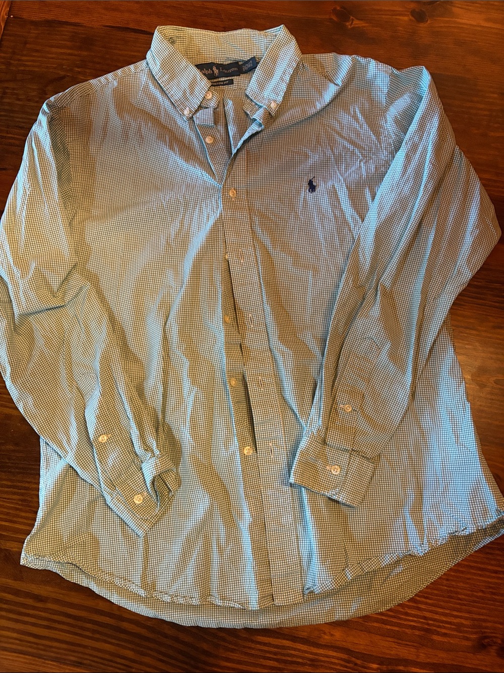 VINTAGE Polo Ralph Lauren Shirt Mens button Green Plaid